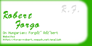 robert forgo business card